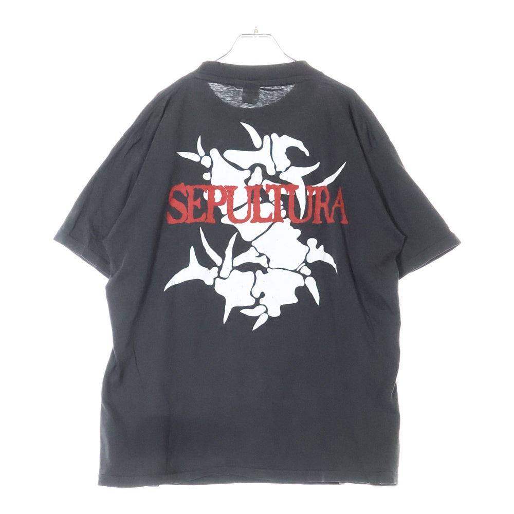 VINTAGE(ヴィンテージ) 90s SEPULTURA THIRD WORLD POSSE TOUR 1992 セパルトゥラ ツアー 半袖Tシャツ カットソー ブラック