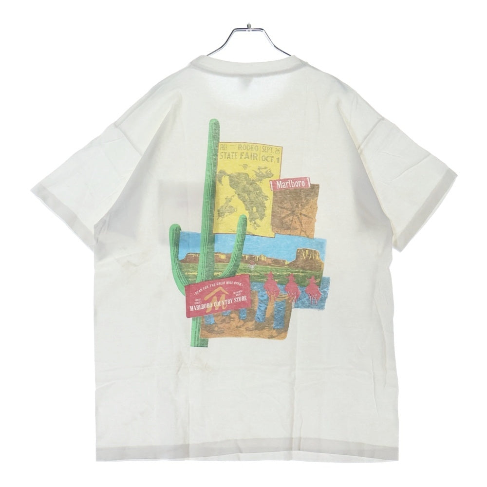 VINTAGE(ヴィンテージ) 90s MARLBORO COWBOY バックプリント ポケット 半袖Tシャツ カットソー ホワイト