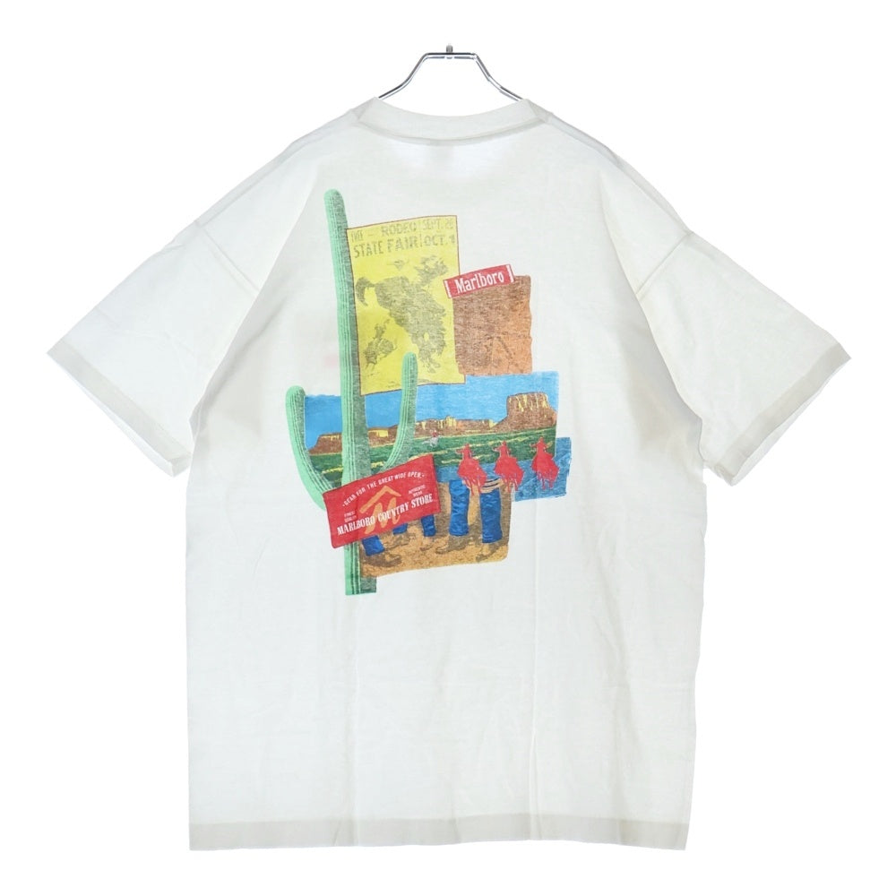 VINTAGE(ヴィンテージ) 90s MARLBORO COWBOY バックプリント ポケット 半袖Tシャツ カットソー ホワイト