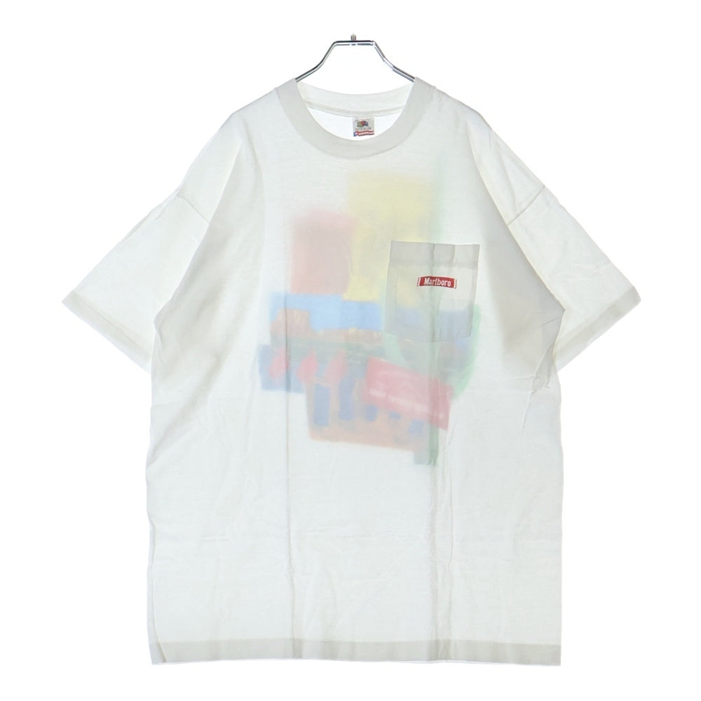VINTAGE(ヴィンテージ) 90s MARLBORO COWBOY バックプリント ポケット 半袖Tシャツ カットソー ホワイト