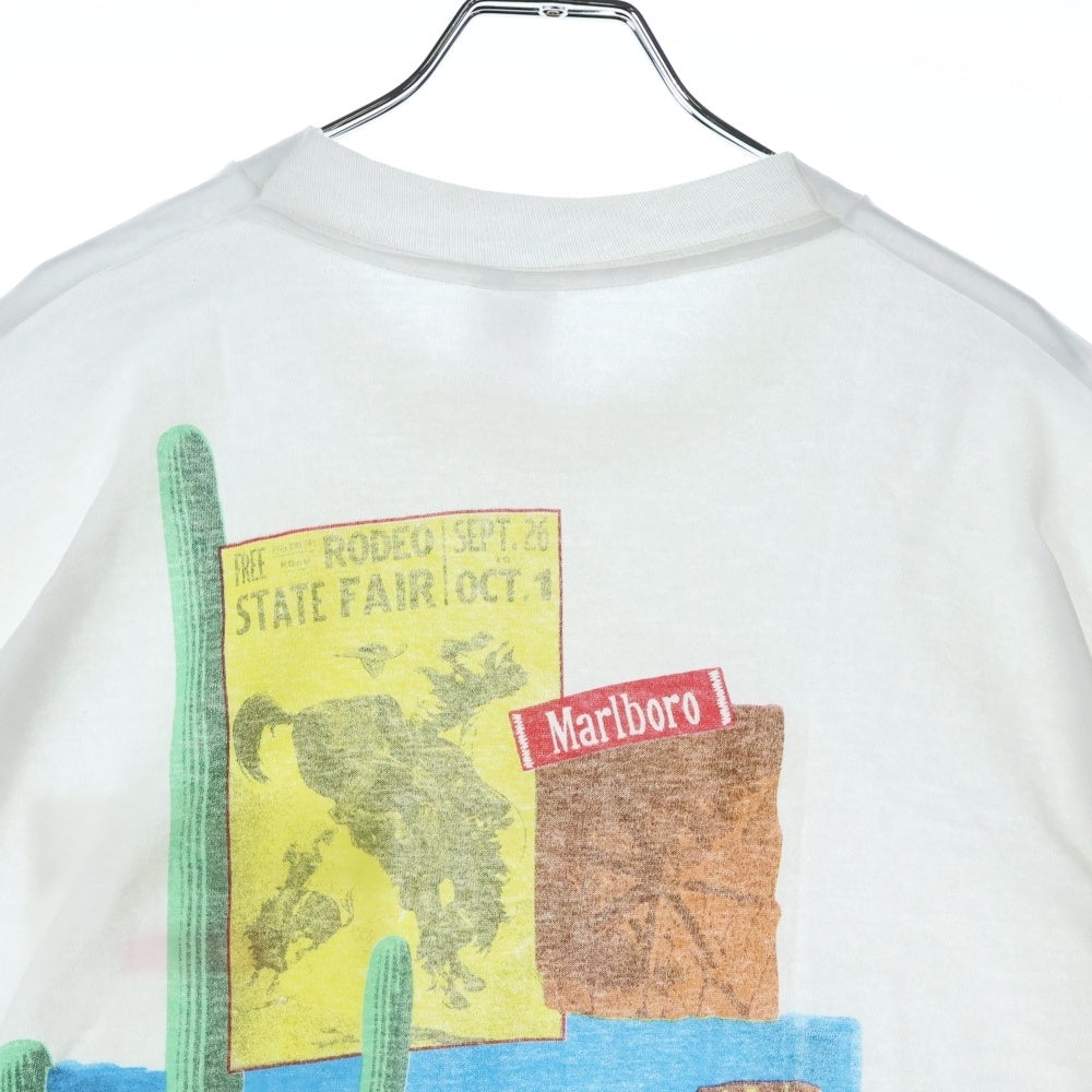 VINTAGE(ヴィンテージ) 90s MARLBORO COWBOY バックプリント ポケット 半袖Tシャツ カットソー ホワイト
