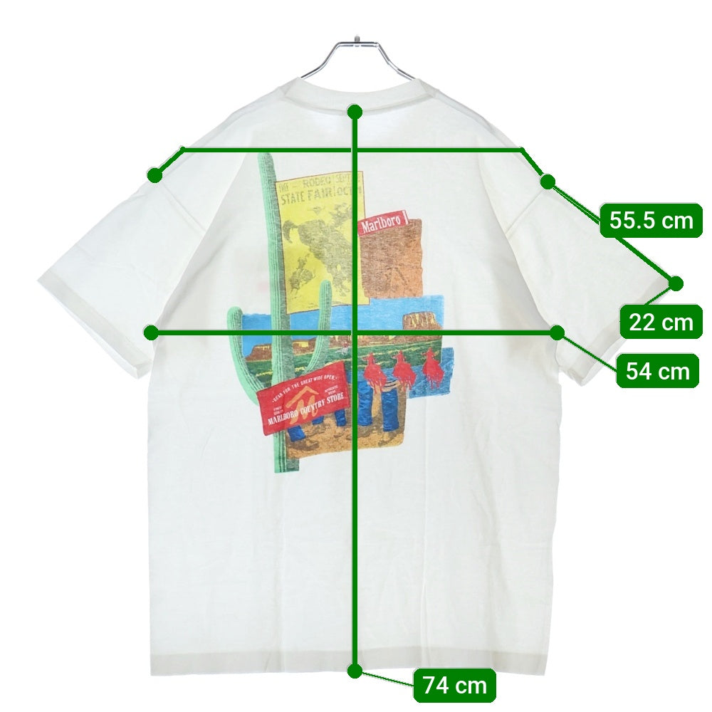 VINTAGE(ヴィンテージ) 90s MARLBORO COWBOY バックプリント ポケット 半袖Tシャツ カットソー ホワイト