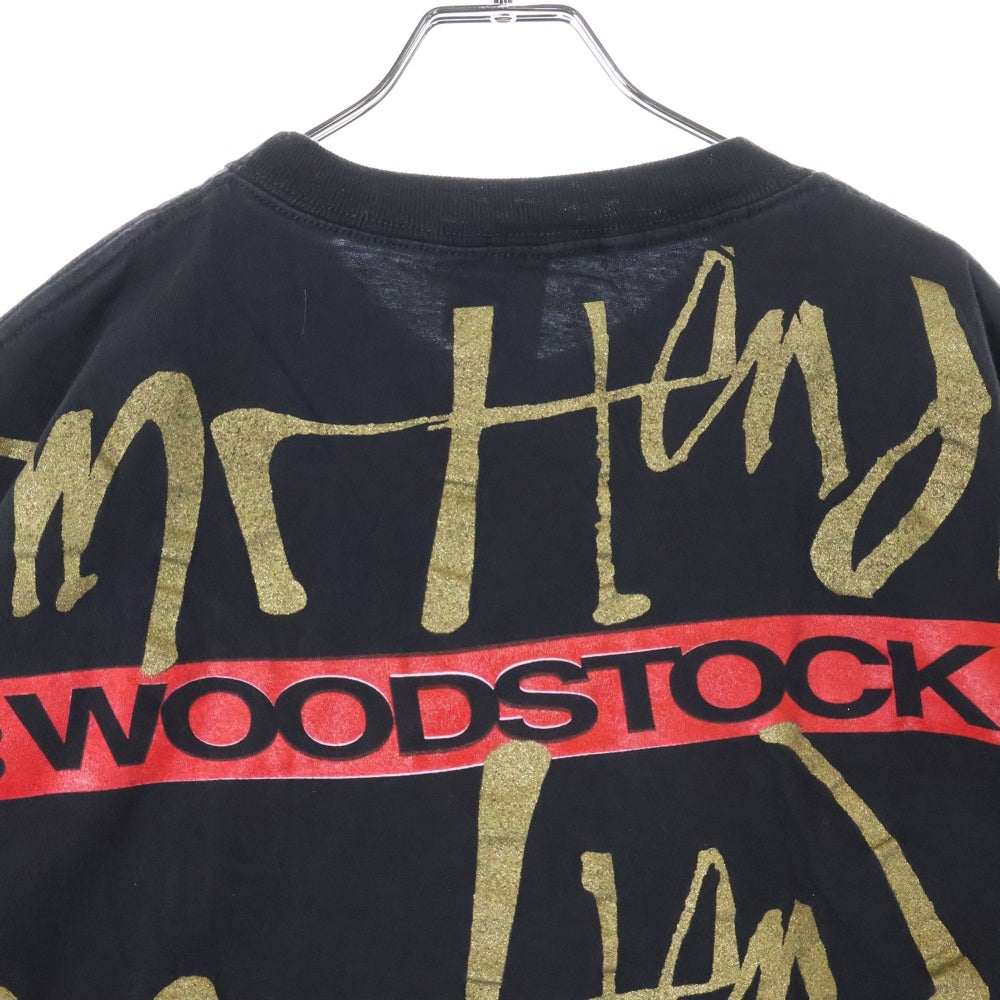 VINTAGE(ヴィンテージ) 90s WOODSTOCK JIMI HENDRIX ジミヘンドリクス ウッドストック バックプリント 半袖Tシャツ カットソー ブラック