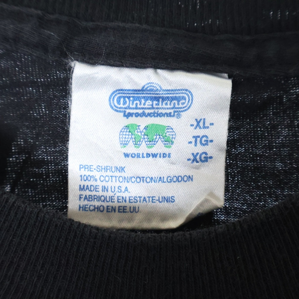 VINTAGE(ヴィンテージ) 90s WOODSTOCK JIMI HENDRIX ジミヘンドリクス ウッドストック バックプリント 半袖Tシャツ カットソー ブラック