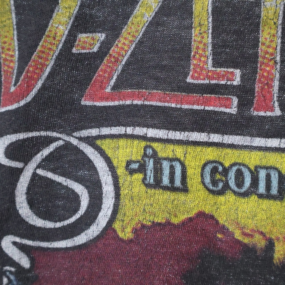 VINTAGE(ヴィンテージ) 70s LED ZEPPELIN IN CONCERT CALIFORNIA 1977 L/S ラグラン 長袖Tシャツ カットソー ブラック
