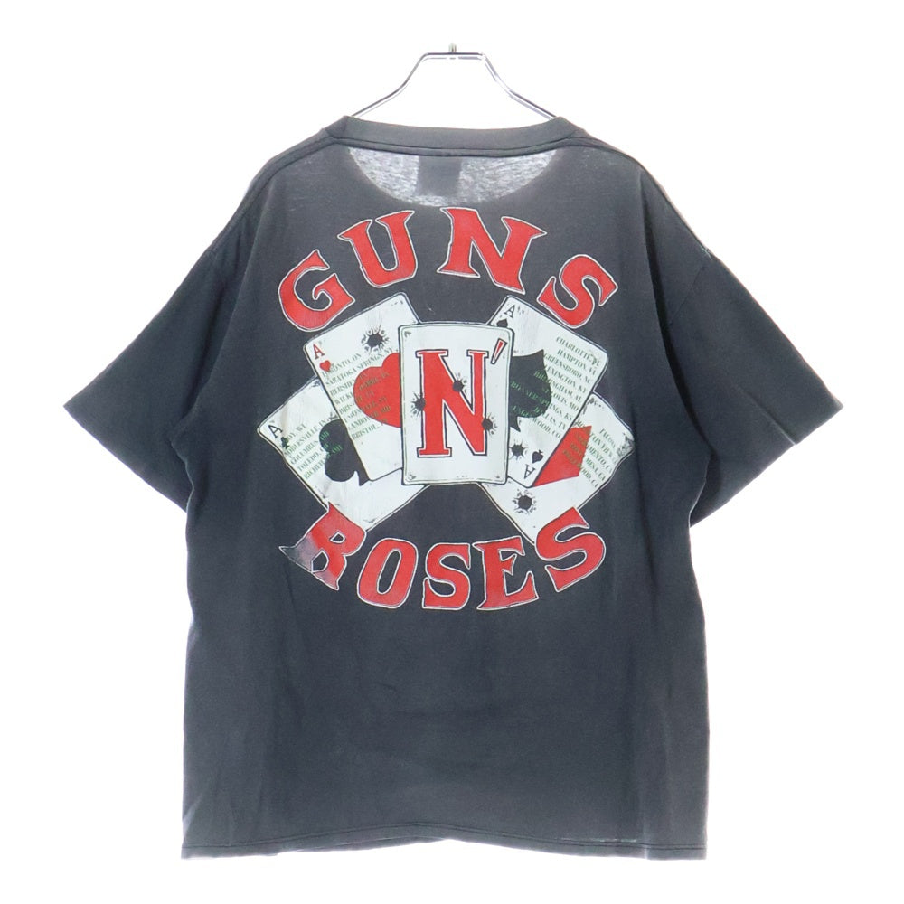 VINTAGE(ヴィンテージ) 90s GUNS N ROSES 1991 ガンズアンドローゼズ 半袖Tシャツ カットソー ブラック