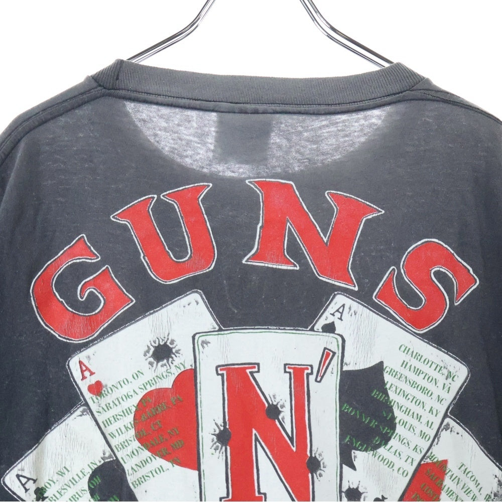 VINTAGE(ヴィンテージ) 90s GUNS N ROSES 1991 ガンズアンドローゼズ 半袖Tシャツ カットソー ブラック