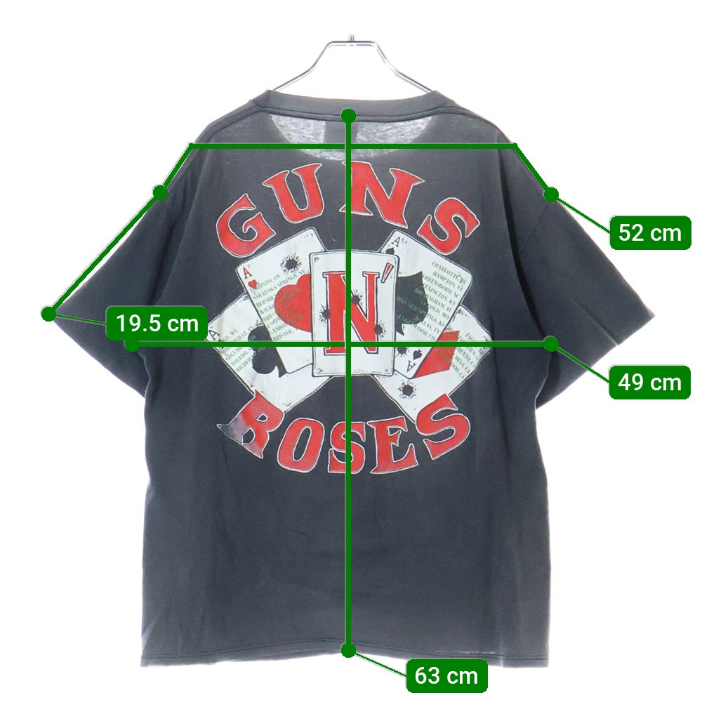 VINTAGE(ヴィンテージ) 90s GUNS N ROSES 1991 ガンズアンドローゼズ 半袖Tシャツ カットソー ブラック