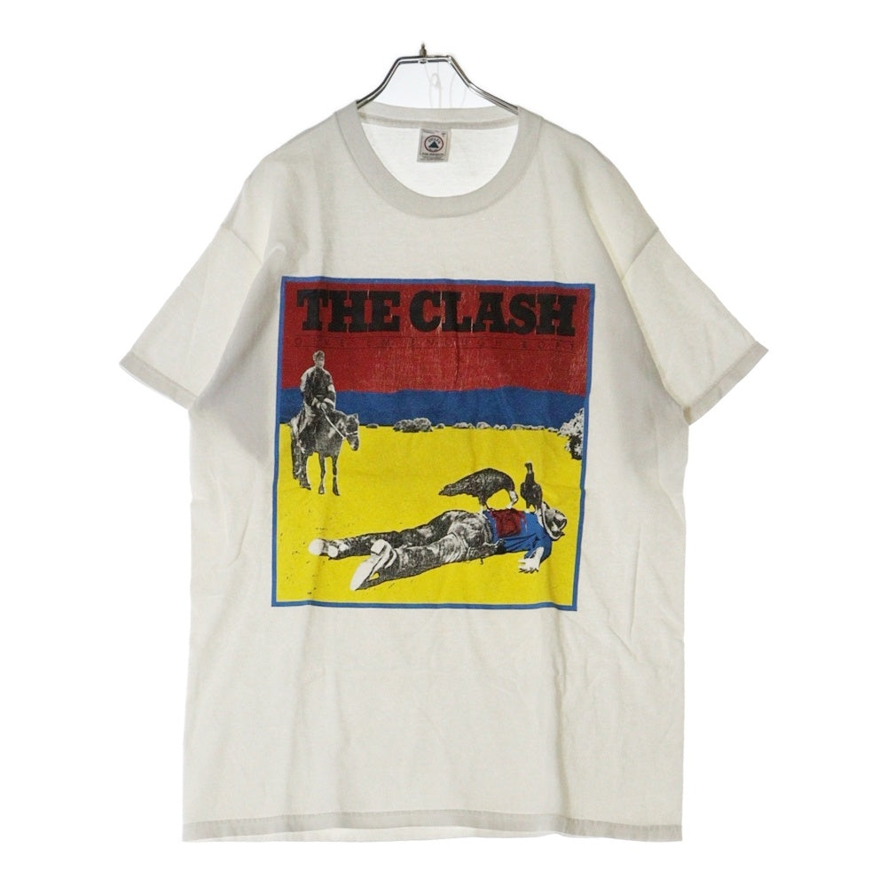 VINTAGE(ヴィンテージ) 90s THE CLASH Give Em Enough Rope TEE ザ・クラッシュ フロントプリント半袖Tシャツ カットソー ホワイト
