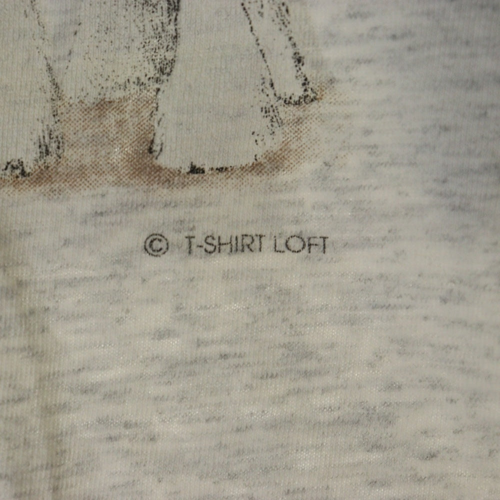 VINTAGE(ヴィンテージ) 90s LOFT HORSE ホース 馬 両面プリント Tシャツ 半袖カットソー グレー