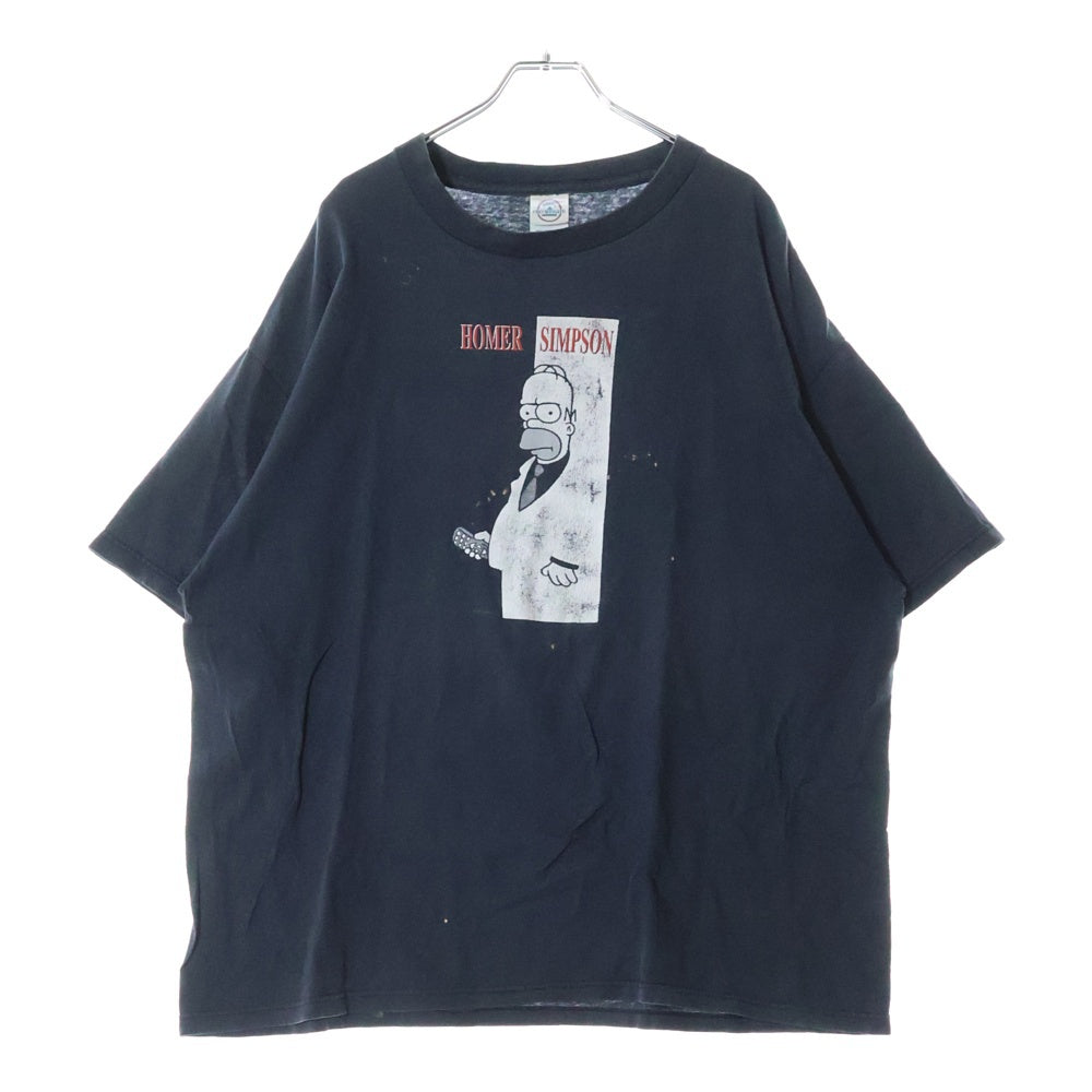 VINTAGE(ヴィンテージ) 90-00s HOMER SIMPSON シンプソン フロントプリント Tシャツ 半袖カットソー ブラック