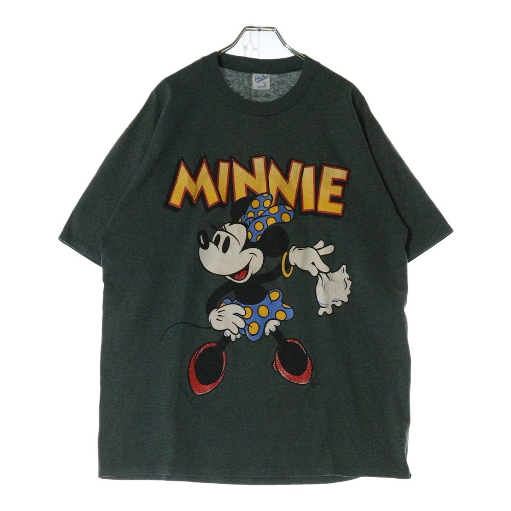 VINTAGE(ヴィンテージ) 90s DISNEY Minnie VELVA SHEEN ディズニー ミニー ヴェルバシーン フロントプリント Tシャツ 半袖カットソー グリーン