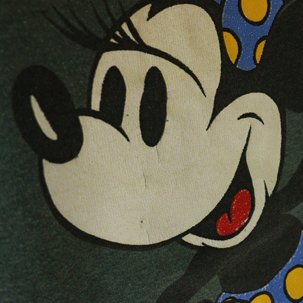 VINTAGE(ヴィンテージ) 90s DISNEY Minnie VELVA SHEEN ディズニー ミニー ヴェルバシーン フロントプリント Tシャツ 半袖カットソー グリーン