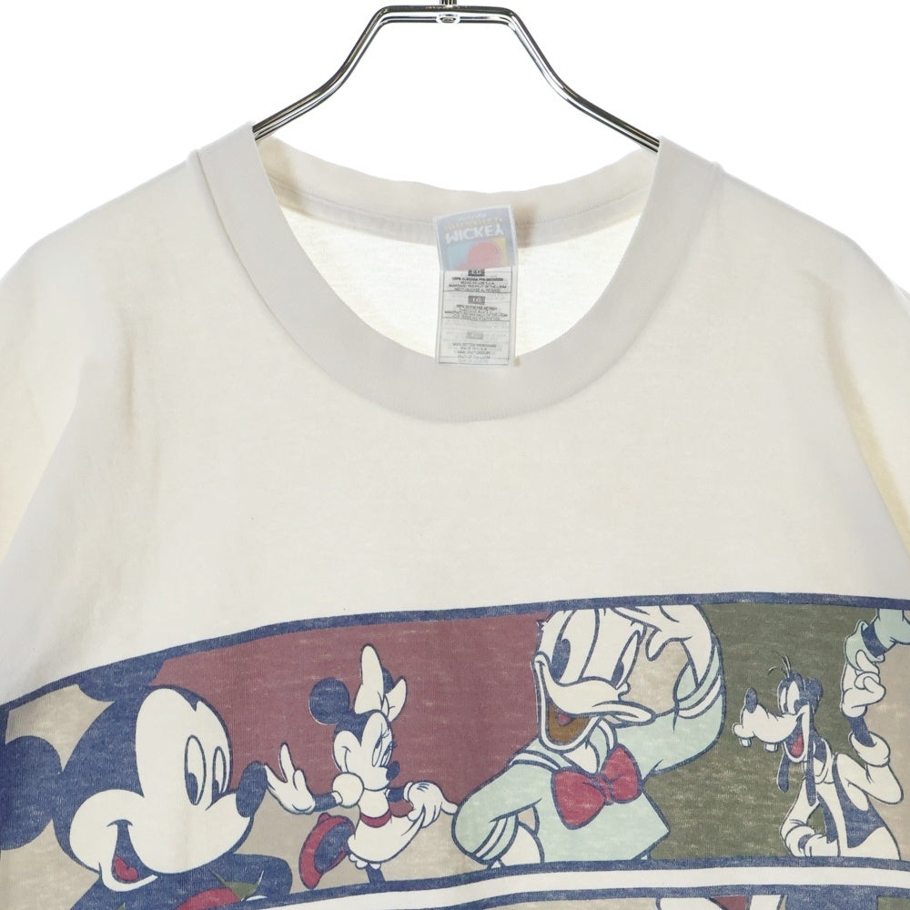 VINTAGE(ヴィンテージ) 90s DISNEY Mickey Mouse ディズニー ミッキーマウス フロントプリント Tシャツ 半袖カットソー ホワイト