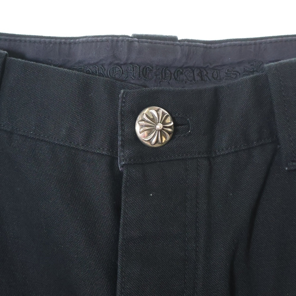 CHROME HEARTS(クロムハーツ) CARPENTER CNVS BLK カーペンターキャンバスダブルニーロングパンツ ブラック