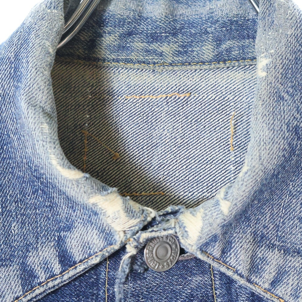 Levi's(リーバイス) 50s VINTAGE 507XX 2nd BIG E 紙パッチ ボタン裏刻印17 均等V デニム ジャケット インディゴ