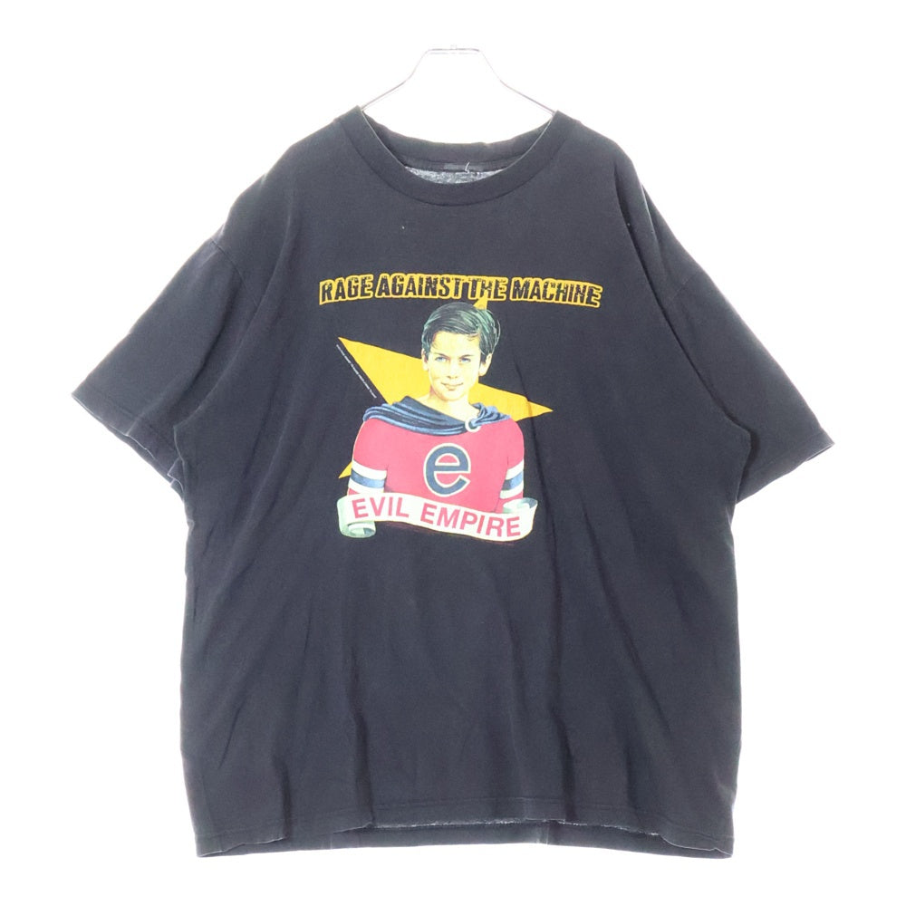 VINTAGE(ヴィンテージ) 90s RAGE AGAINST THE MACHINE 1996 EVIL EMPIRE BLACK TEE レイジ アゲインスト ザ マシーン バンド 両面プリント半袖Tシャツ カットソー ブラック