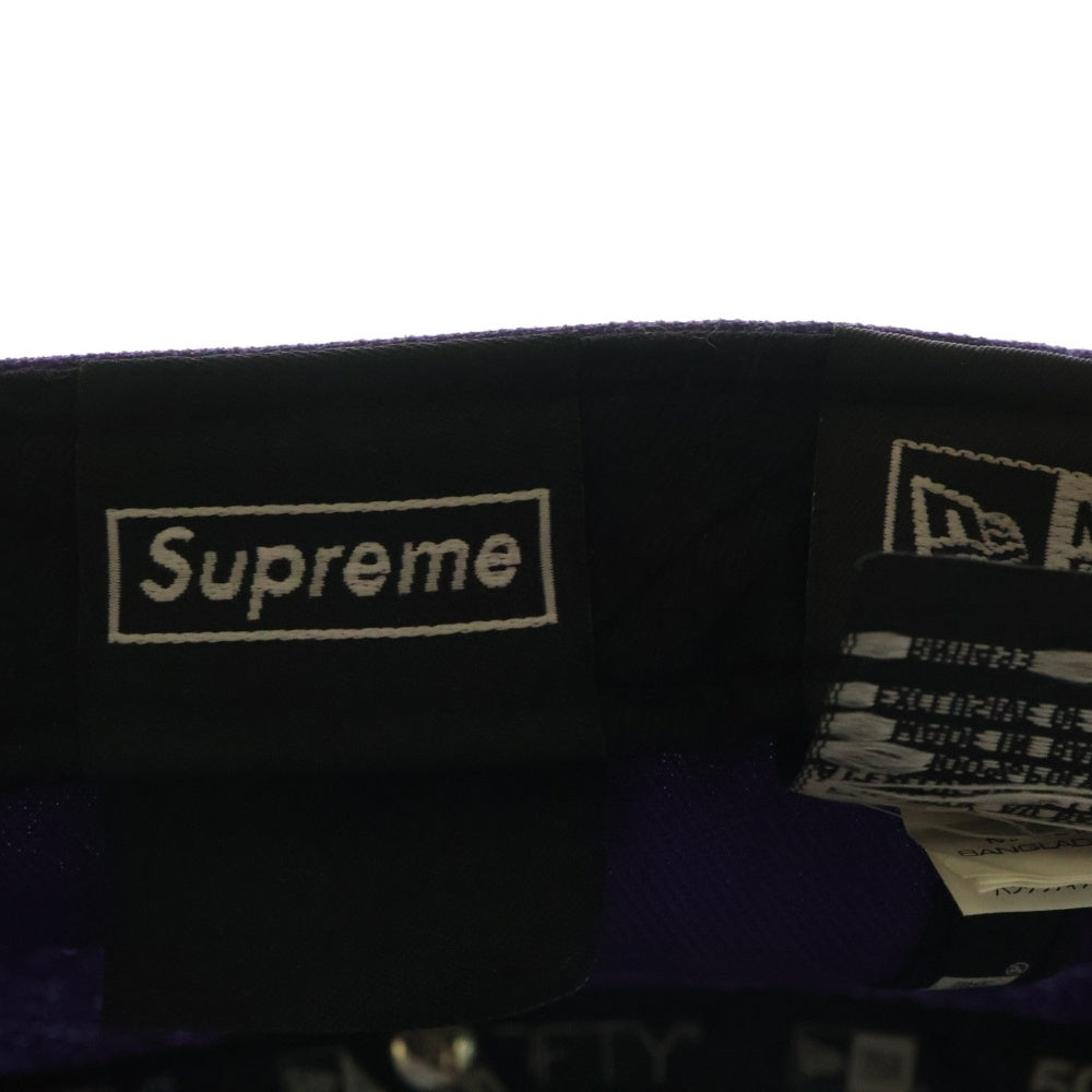 SUPREME(シュプリーム) 23AW ×New Era Hebrew Cap ニューエラ ヘブライロゴ ベースボールキャップ 帽子 パープル