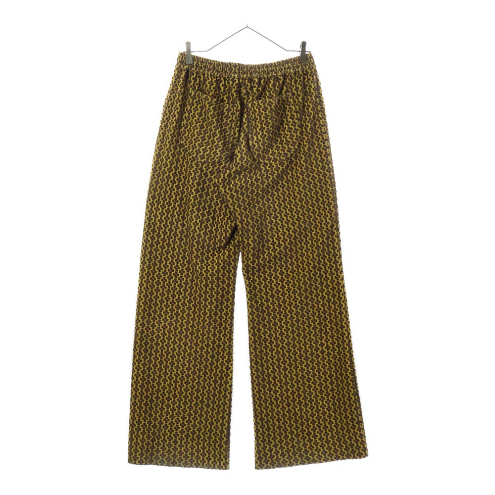 MASU(エムエーエスユー) CLOVER PILE FLARE PANTS HONEY BROWN クローバー パイル フレアパンツ イエロー/ブラウン