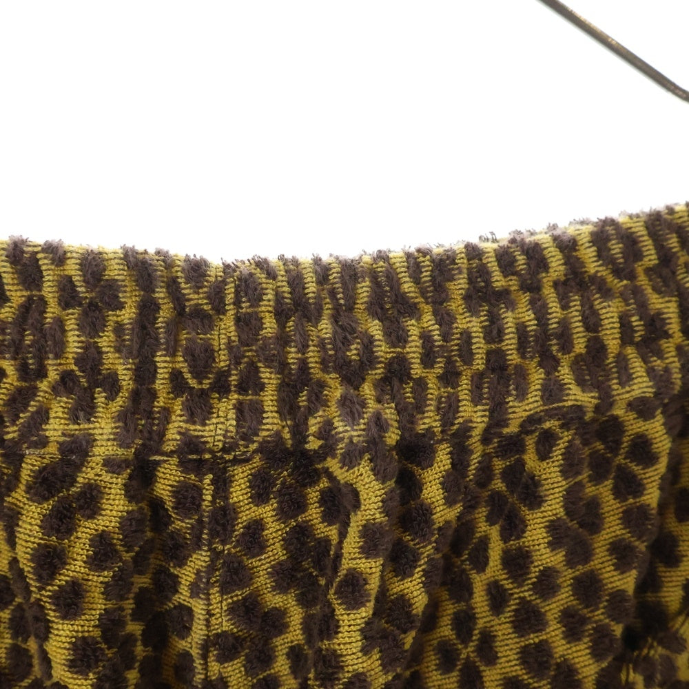 MASU(エムエーエスユー) CLOVER PILE FLARE PANTS HONEY BROWN クローバー パイル フレアパンツ イエロー/ブラウン