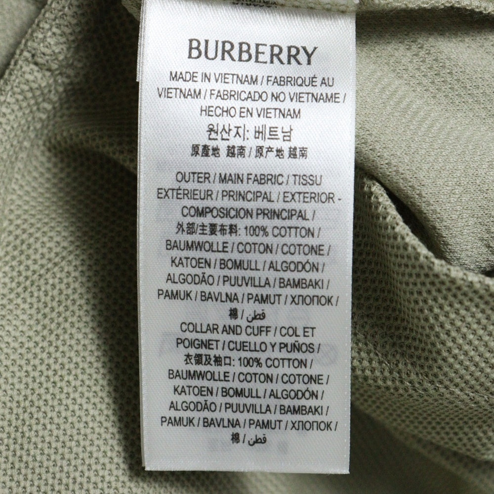 BURBERRY(バーバリー) 25SS BURBERRY POLO SHIRTS ロゴ刺繍ショートスリーブポロシャツ 8108094