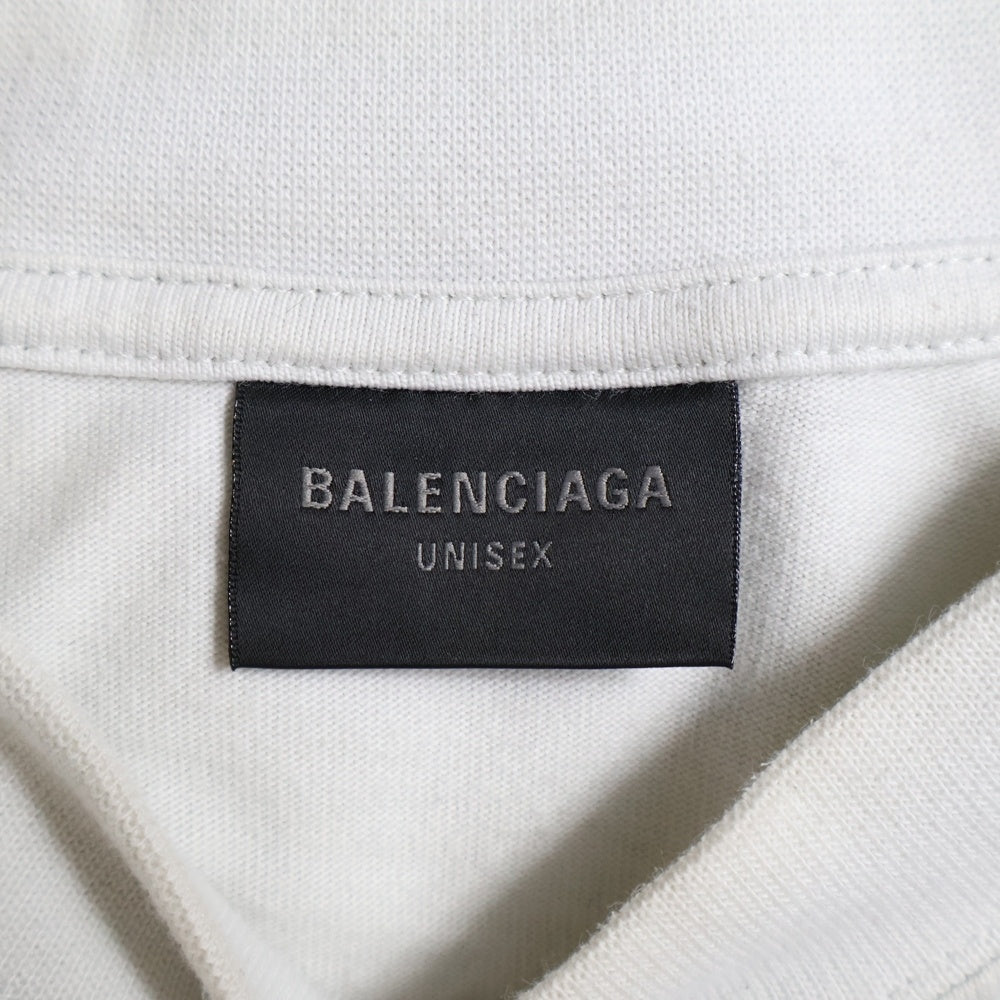 BALENCIAGA(バレンシアガ) 24AW LOOP SPORTS TCON MEDIUM FIT TEE ミディアムフィット 半袖Tシャツ カットソー JP57 2024 00891 VL03 764235ホワイト