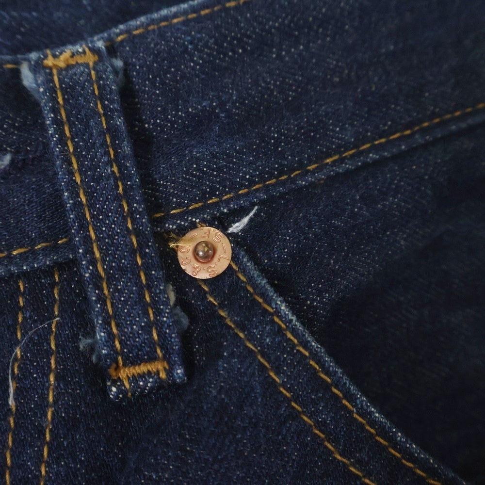Levi's(リーバイス) 93年復刻 00s 501 スモールe ボタン裏刻印4985 ボタンフライ ストレート デニムパンツ インディゴ