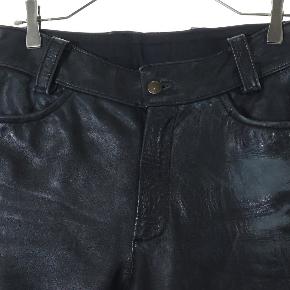 VANSON(バンソン) LEATHER TALON ZIP レザー ロング パンツ ブラック