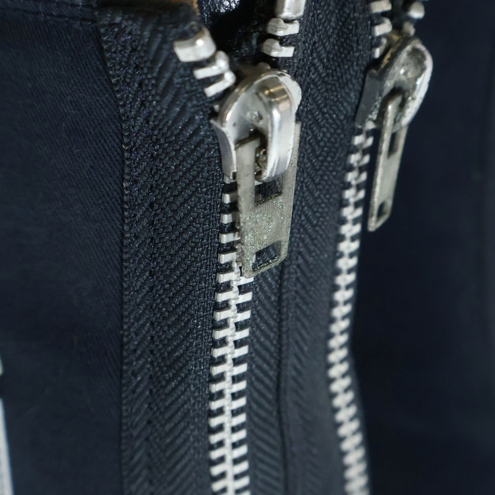 UNDERCOVER(アンダーカバー) 08AW TWIN ZIP UP BOOTS WE MAKE NOISE NOT CLOTHES ジップアップ ブーツ ネイビー/ホワイト