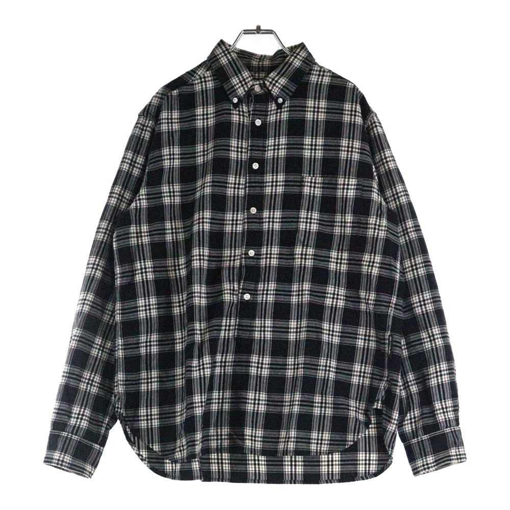 STUSSY(ステューシー) プルオーバー ネル チェック ボタンダウン 長袖シャツ ネイビー