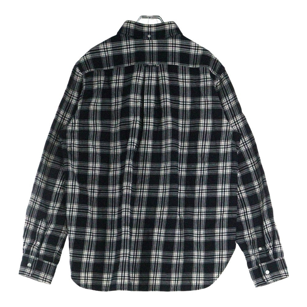 STUSSY(ステューシー) プルオーバー ネル チェック ボタンダウン 長袖シャツ ネイビー