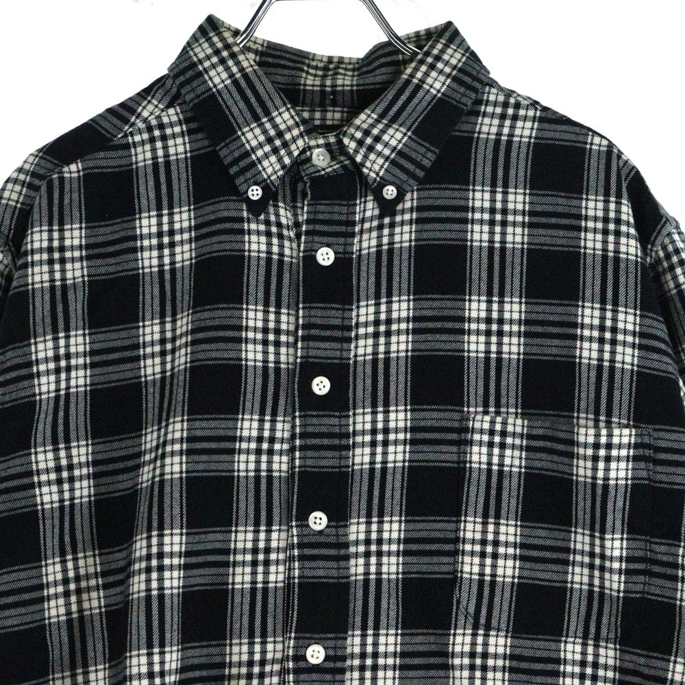 STUSSY(ステューシー) プルオーバー ネル チェック ボタンダウン 長袖シャツ ネイビー