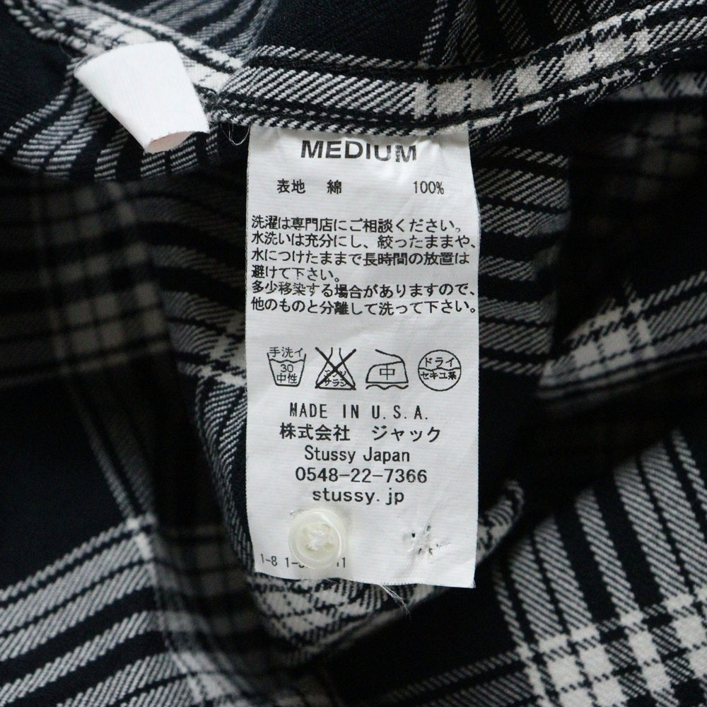 STUSSY(ステューシー) プルオーバー ネル チェック ボタンダウン 長袖シャツ ネイビー