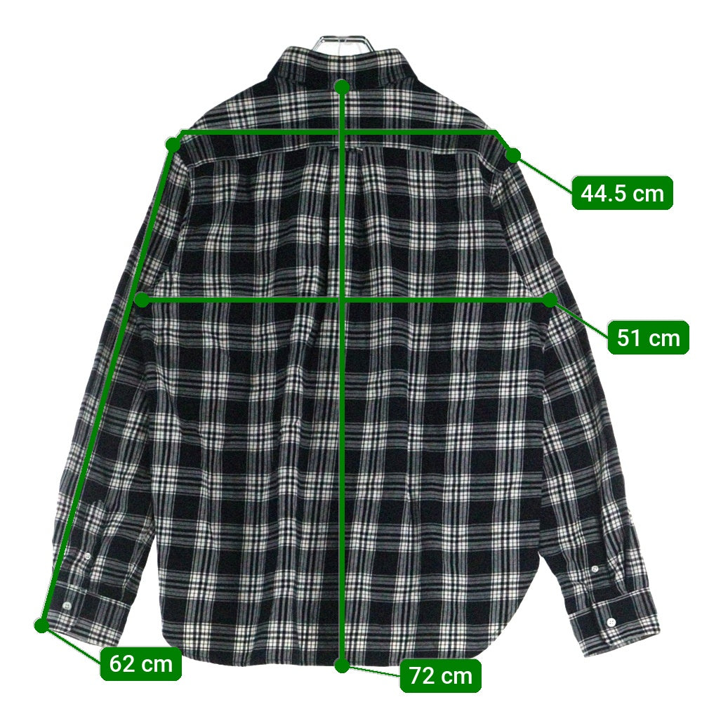 STUSSY(ステューシー) プルオーバー ネル チェック ボタンダウン 長袖シャツ ネイビー