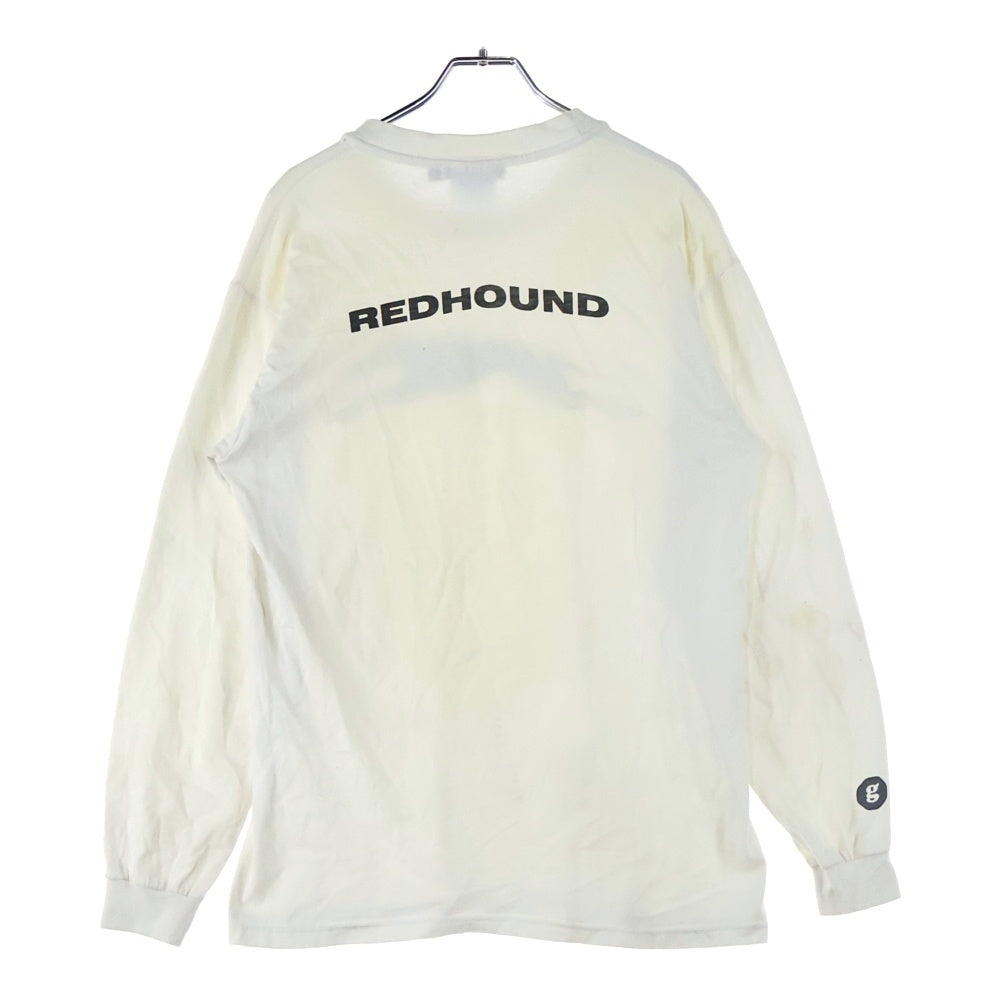 GOODENOUGH(グッドイナフ) DOG PRINT L/S ドッグ ドーベルマン フロント プリント Tシャツ 長袖カットソー ホワイト