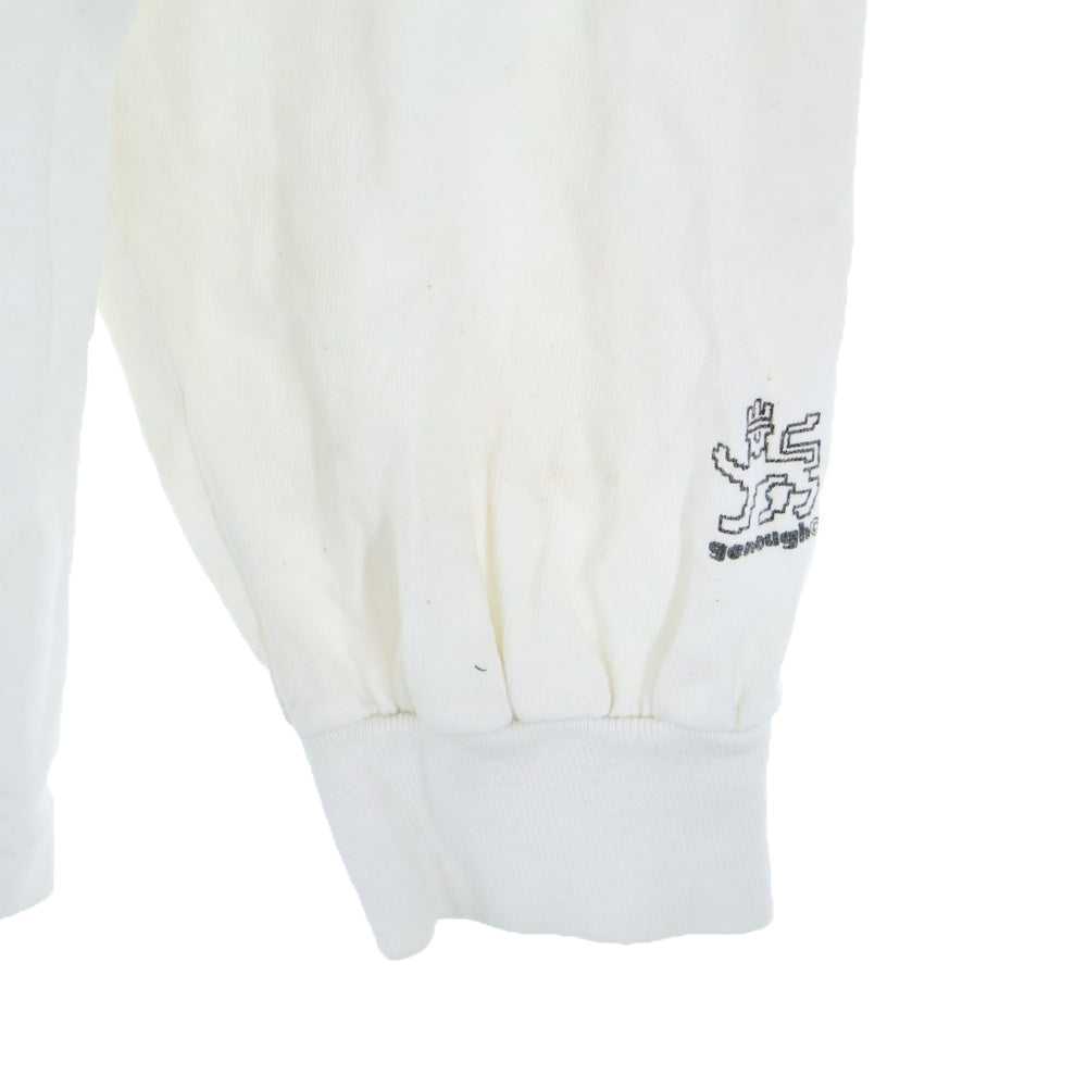 GOODENOUGH(グッドイナフ) DOG PRINT L/S ドッグ ドーベルマン フロント プリント Tシャツ 長袖カットソー ホワイト