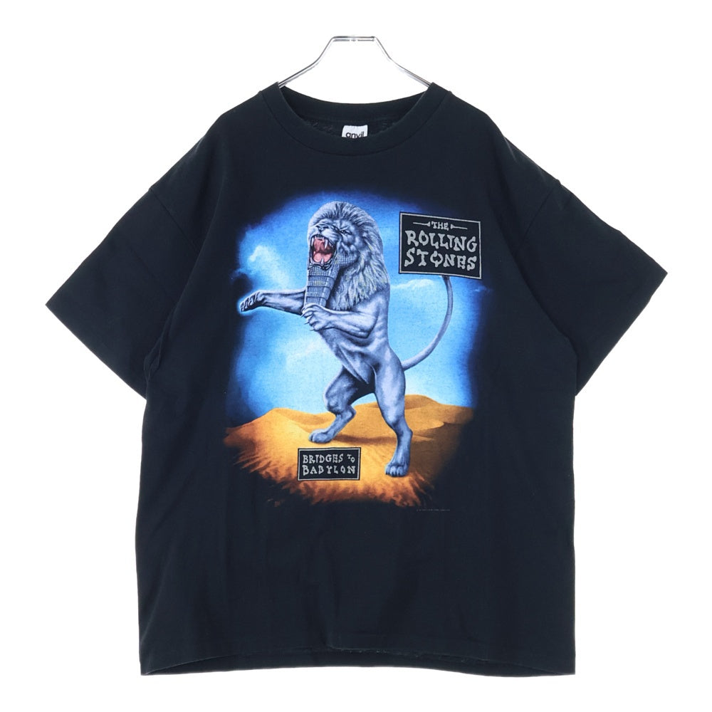 VINTAGE(ヴィンテージ) 90s The Rolling Stones Bridges to Babylon World Tour ローリングストーンズ ワールドツアー 半袖Tシャツ ブラック