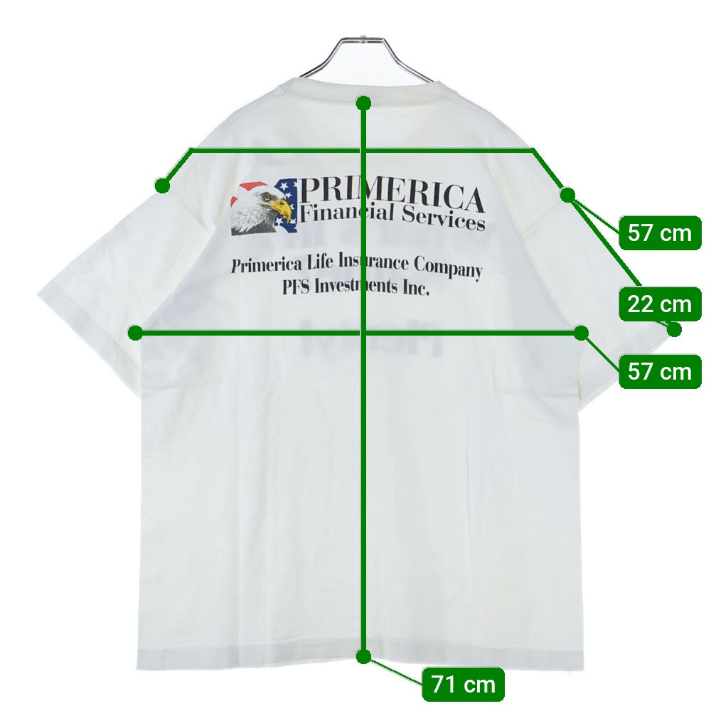 VINTAGE(ヴィンテージ) 90s PRIMERICA WHAT'S IN A NAME PLENTY 両面プリント Tシャツ 半袖カットソー ホワイト