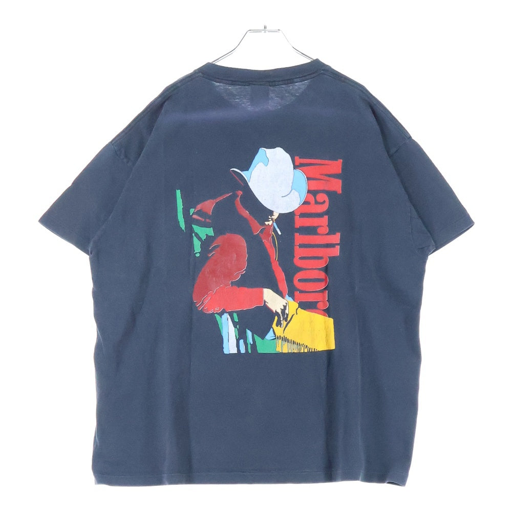 VINTAGE(ヴィンテージ) 90s Marboro Cowboy BACKPRINT マルボロ カウボーイ バックプリント Tシャツ 半袖カットソー ブラック