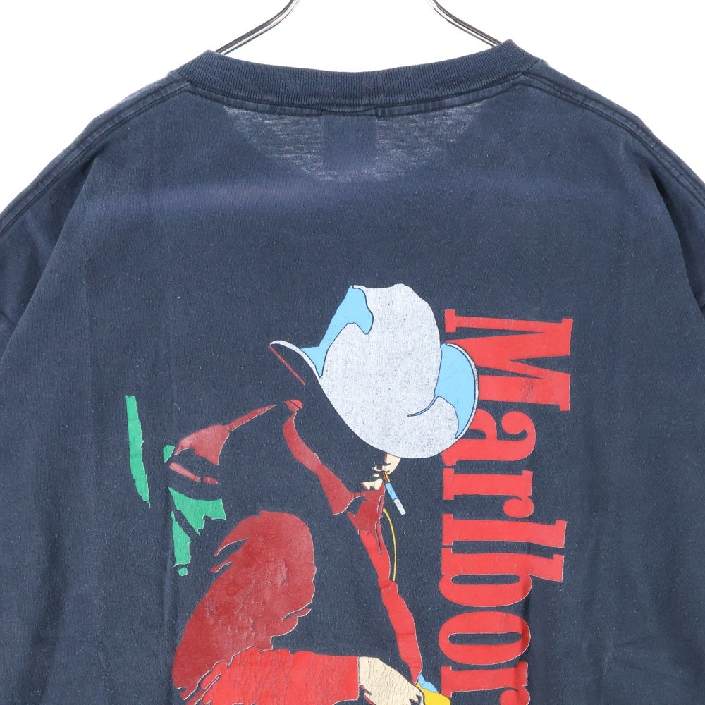 VINTAGE(ヴィンテージ) 90s Marboro Cowboy BACKPRINT マルボロ カウボーイ バックプリント Tシャツ 半袖カットソー ブラック