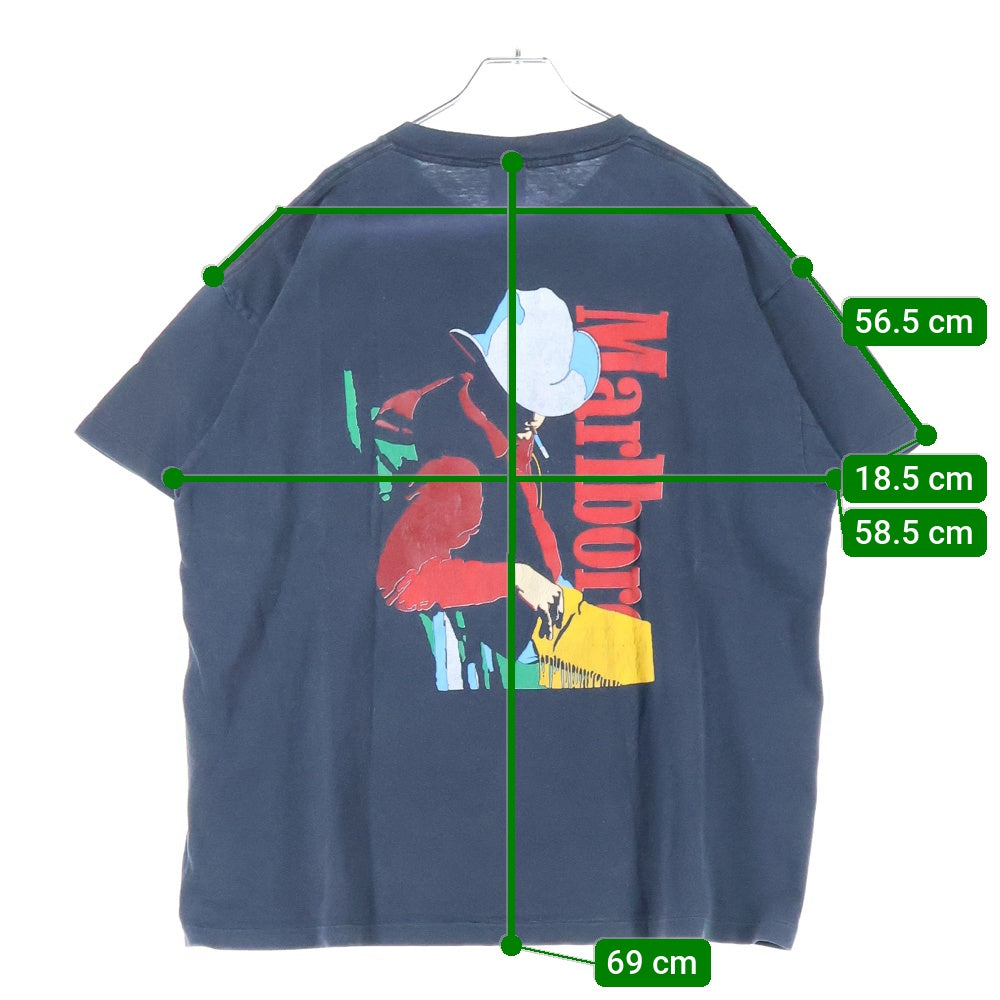 VINTAGE(ヴィンテージ) 90s Marboro Cowboy BACKPRINT マルボロ カウボーイ バックプリント Tシャツ 半袖カットソー ブラック
