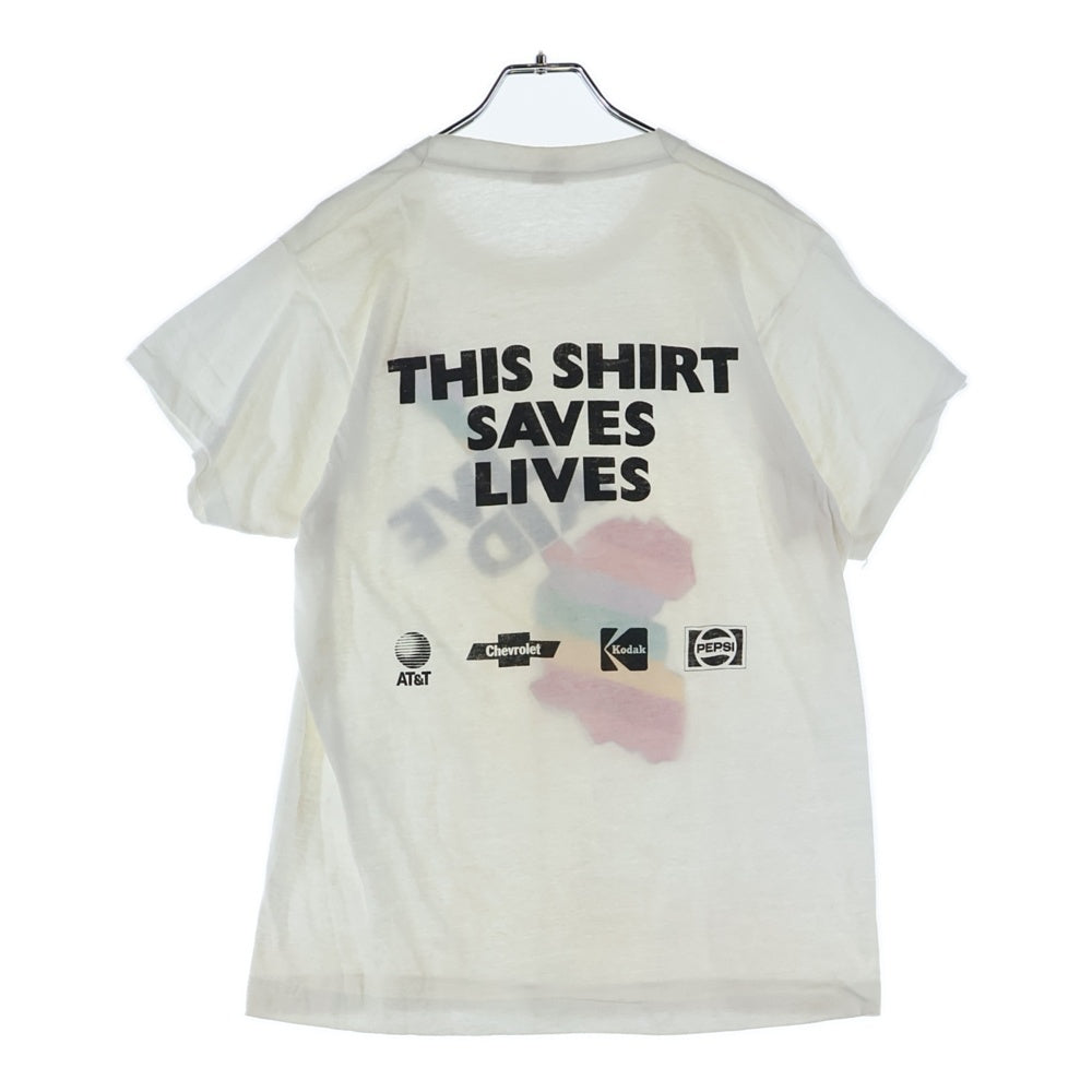 VINTAGE(ヴィンテージ) 80s LIVE AID ライブエイド 半袖Tシャツ ホワイト