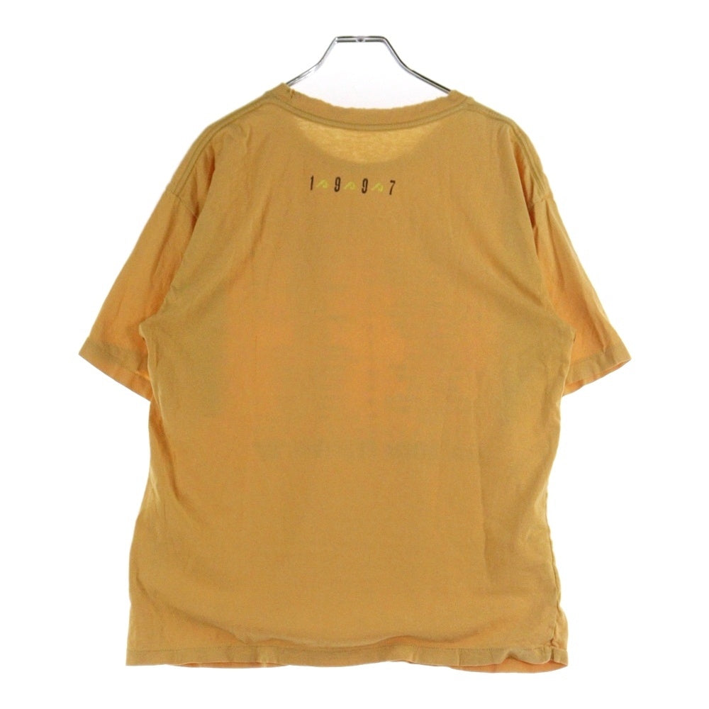 VINTAGE(ヴィンテージ) 90s FUJI ROCK FESTIVAL 1997 フジロック 97年 第一回 アーティスト リスト Tシャツ 半袖カットソー イエロー