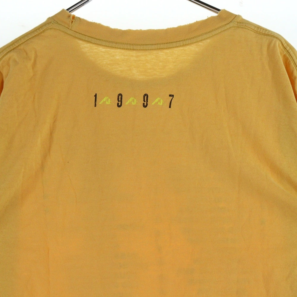 VINTAGE(ヴィンテージ) 90s FUJI ROCK FESTIVAL 1997 フジロック 97年 第一回 アーティスト リスト Tシャツ 半袖カットソー イエロー