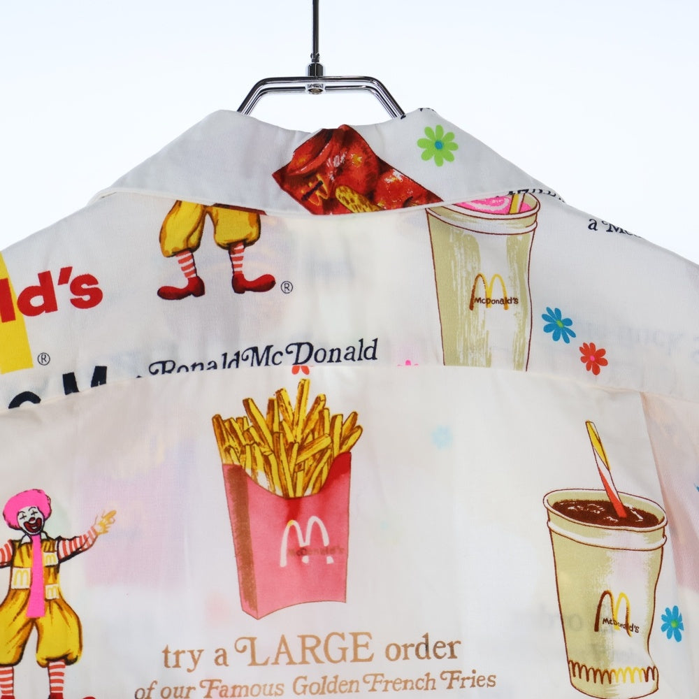 VINTAGE(ヴィンテージ) 60ー70s McDonald's S/S HAWAIIAN マクドナルド オープンカラー 半袖 シャツ ホワイト