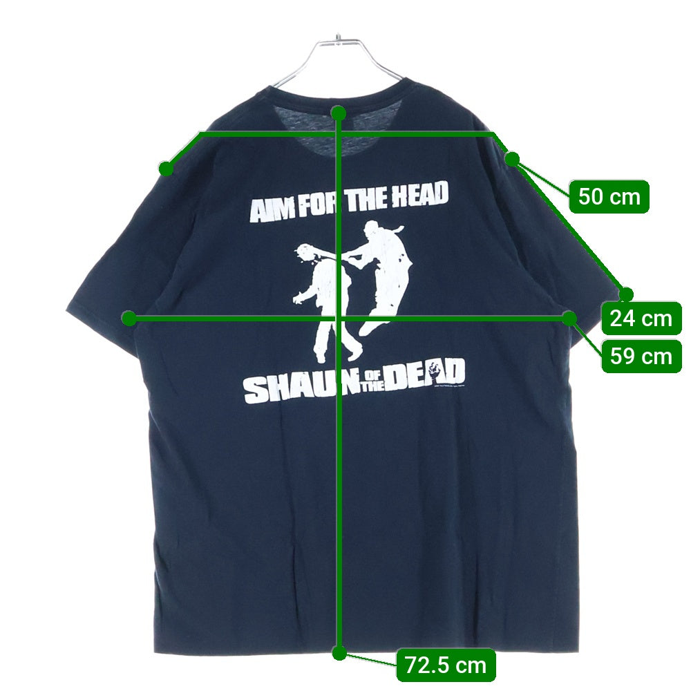 VINTAGE(ヴィンテージ) 00s SHAUN OF THE DEAD ショーン オブ ザ デッド ムービー 半袖Tシャツ カットソー ブラック