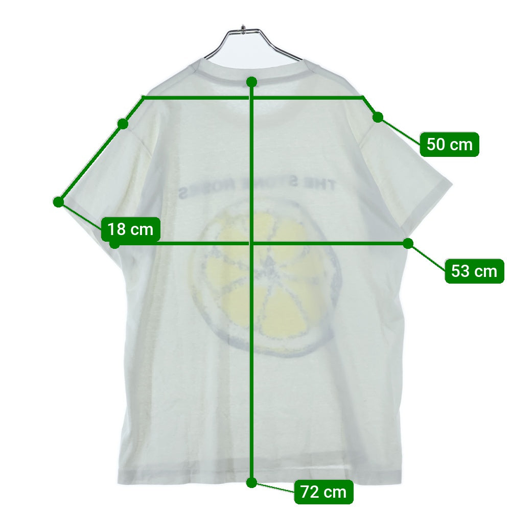 VINTAGE(ヴィンテージ) 90s THE STONE ROSES Lemon ザ・ストーン・ローゼズ レモン フロントプリント Tシャツ 半袖カットソー ホワイト