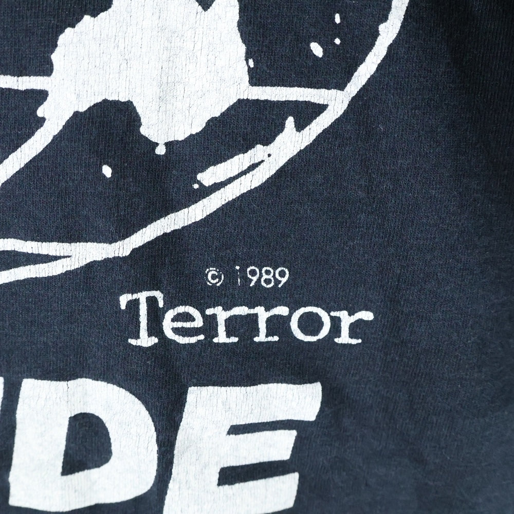 VINTAGE(ヴィンテージ) 90s TERROR WORLDWIDE LIBERTY OR DEATH テラー 両面プリント Tシャツ 半袖カットソー ブラック