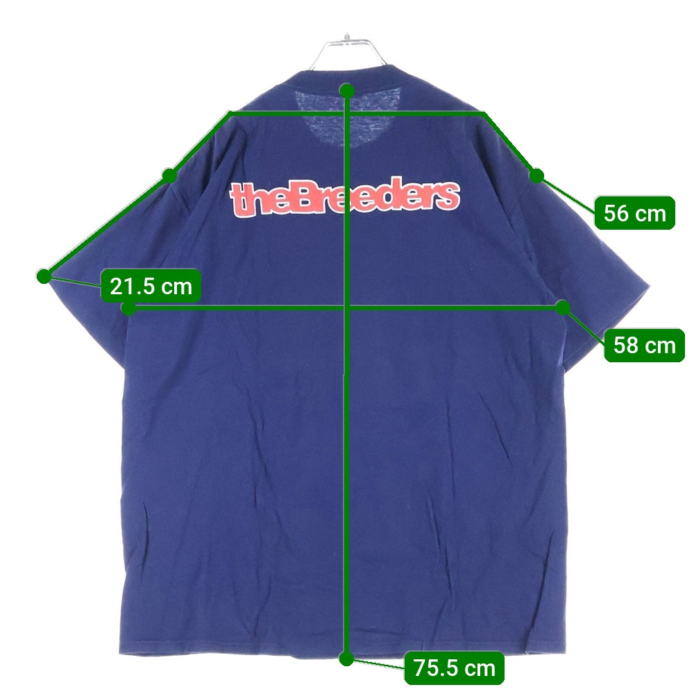 VINTAGE(ヴィンテージ) 90s THE BREEDERS Last Splash ブリーダーズ ラストスプラッシュ 両面プリント Tシャツ 半袖カットソー ネイビー