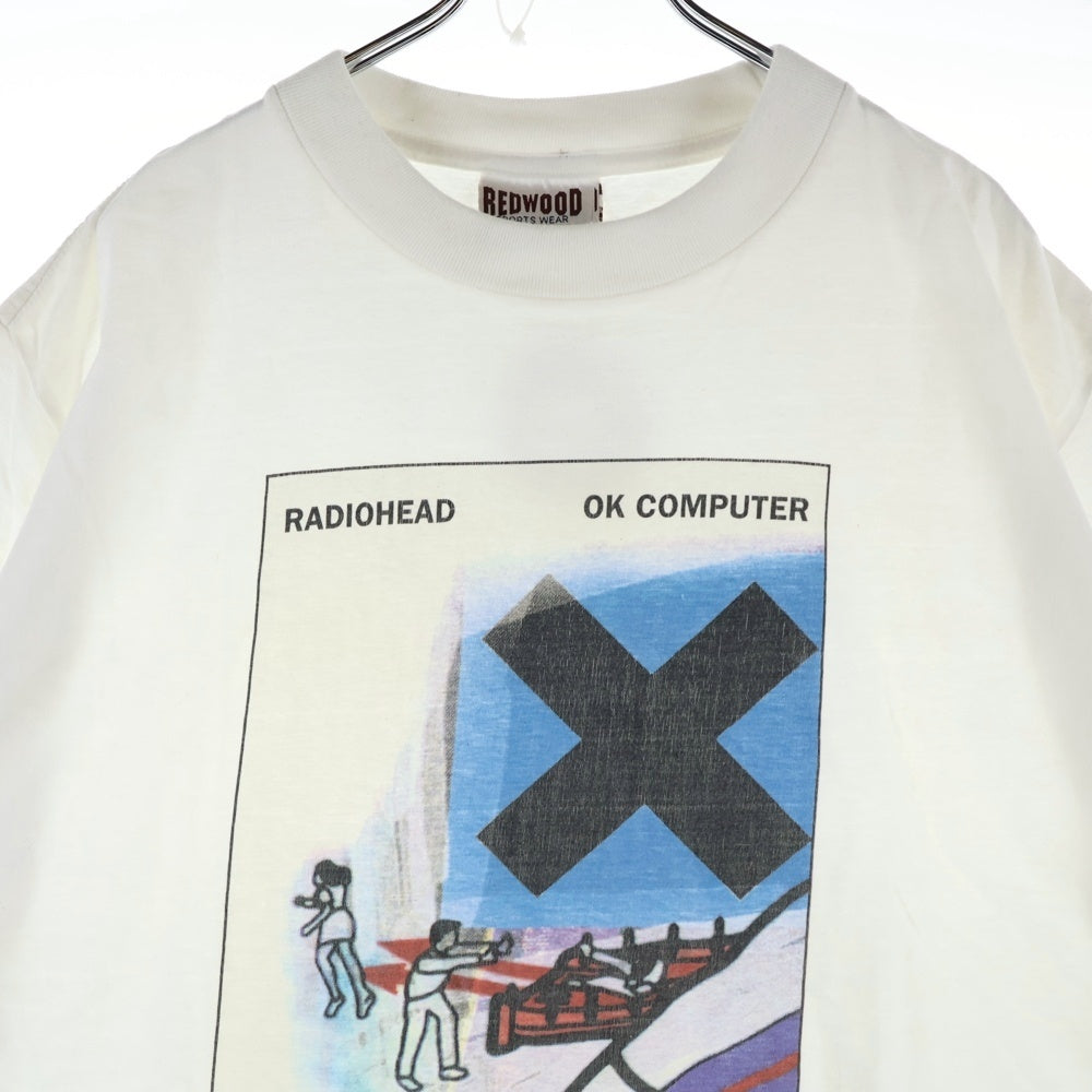VINTAGE(ヴィンテージ) 90s RADIOHEAD OK COMPUTER レディオヘッド OKコンピューター 両面プリント Tシャツ 半袖カットソー ホワイト
